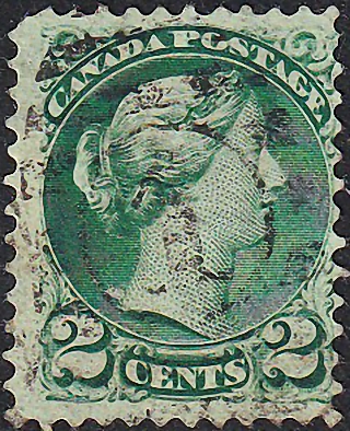  1872  . Queen Victoria . 2 c .  6,0 .
